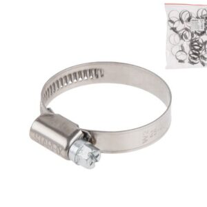 Хомут червячный 40-60 мм, нерж.сталь (W2) (25 шт в пакете) STARFIX
