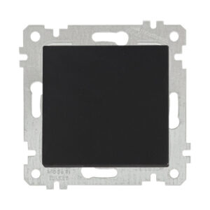 Выключатель 1-клав. двухполюсный (скрытый, без рамки, пруж. зажим) черный, RITA, MUTLUSAN