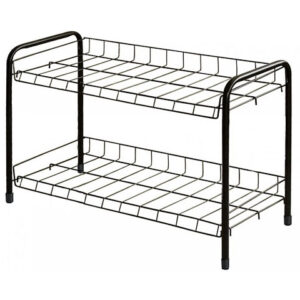 Этажерка для обуви 2-х секционная, 660х280х440 мм, черный, NIKA