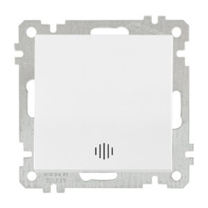 Выключатель 1-клав. (с подсветкой, скрытый, без рамки, винт. зажим) белый, DARIA, MUTLUSAN