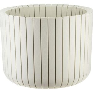 Кашпо ШАТО D380мм H300мм 29л (белый ротанг) IDEA