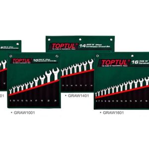 Набор ключей комбинир. 8-24 мм 15° Pro-Line 14 шт в сумке (цвет: зелёный) TOPTUL