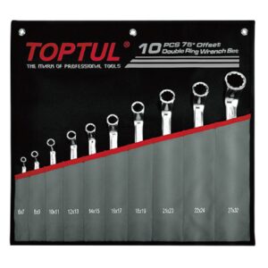 Набор ключей накидн. 6-27мм, 75° 10 шт. TOPTUL