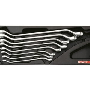 Набор-сет ключей накидн.45° 6-22мм 8шт. 136х364мм TOPTUL