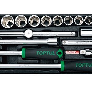 Набор-сет головок 1/2" 25предм. 6гр. 434х176мм TOPTUL