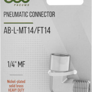 Соединение нар. резьба 1/4" х внутр. резьба 1/4" L-образное (латунь) ECO
