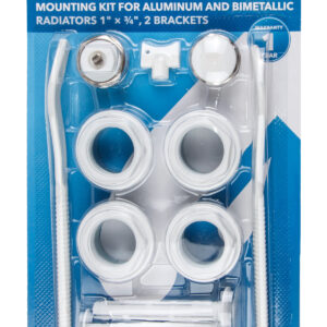 Комплект для монтажа алюминиевых и биметаллических радиаторов 1" 3/4", 2-кронштейна, AV Engineering