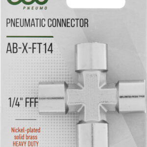 Соединение внутр. резьба 1/4" Х-образное (латунь) ECO