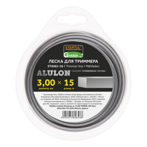 Леска ф 3.0 мм х 15 м квадратн. сеч. ALULON STARTUL GARDEN