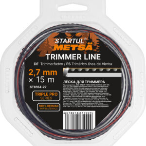 Леска ф 2.7 мм х 15 м зубчатый квадрат сеч. TRIPLE PRO STARTUL METSA