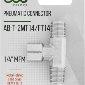 Соединение нар. резьба 1/4" (2) х внутр. резьба 1/4" Т-образное (латунь) ECO