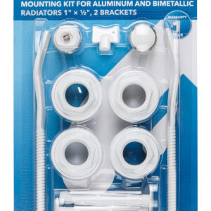 Комплект для монтажа алюминиевых и биметаллических радиаторов 1" 1/2", 2-кронштейна, AV Engineering