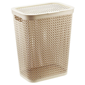 Корзина для белья ПИРУЛА 35л (латте) IDEA