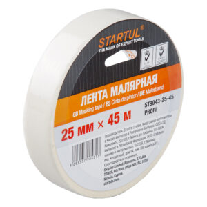 Лента малярная 25ммх45м STARTUL PROFI (ST9043-25-45), белая