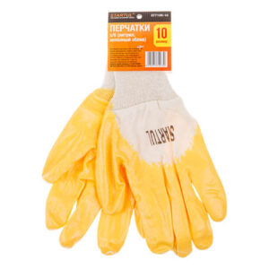 Перчатки х/б, нитриловое покрытие (неполный облив), манжет резинка, 10 р-р STARTUL