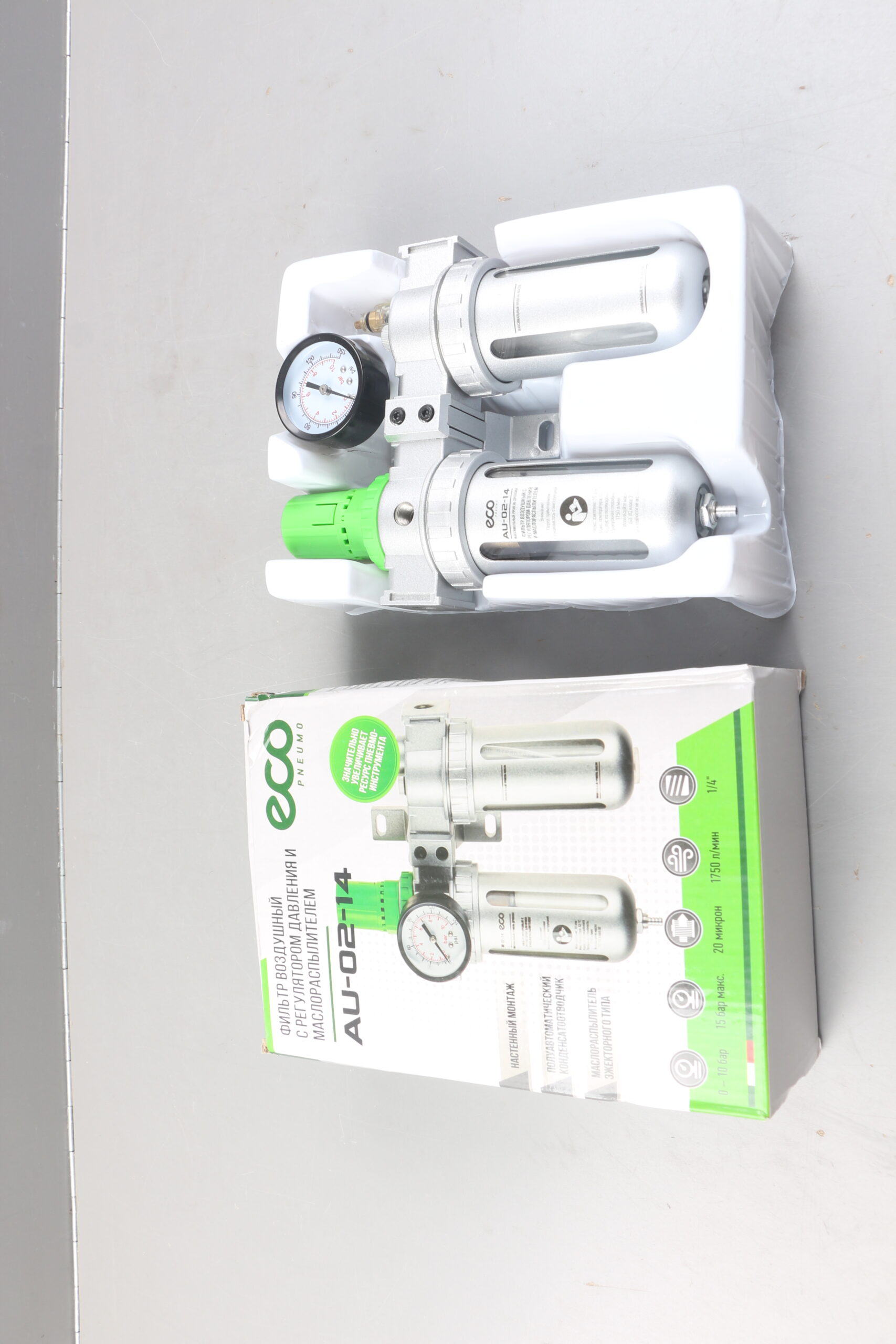 Фильтр воздушный ECO с регулятором давления и маслораспылителем (1/2") уцененный (0563537728)