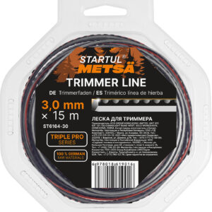 Леска ф 3.0 мм х 15 м зубчатый квадрат сеч. TRIPLE PRO STARTUL METSA