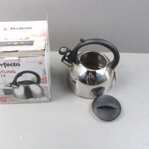 Чайник со свистком, нержавеющая сталь, 2.5 л, серия Magnum, серебристый металлик, PERFECTO LINEA у