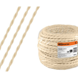 Ретро провод "Эко" 3х2,5 витой, бежевый (50м) TDM