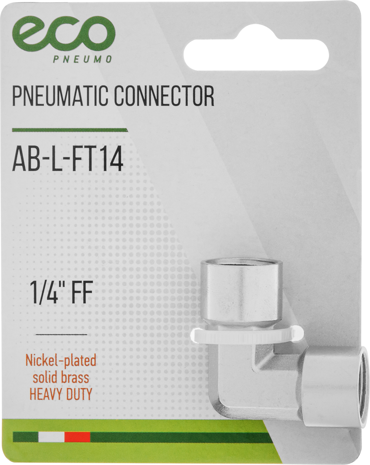 Соединение внутр. резьба 1/4" L-образное (латунь) ECO
