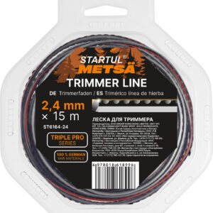 Леска ф 2.4 мм х 15 м зубчатый квадрат сеч. TRIPLE PRO STARTUL METSA