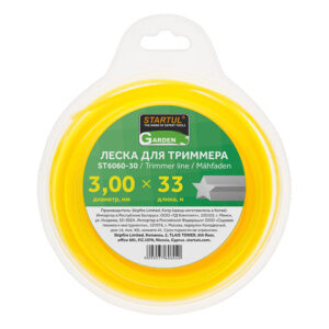 Леска ф 3.0 мм х 33 м "звездочка" STARTUL GARDEN