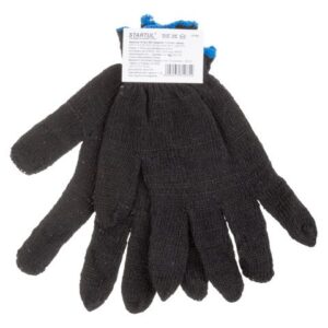 Перчатки х/б без ПВХ покрытия, 7,5 класс, черные STARTUL