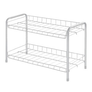 Этажерка для обуви 2-х секционная, 660х280х440 мм, матовый серый, NIKA