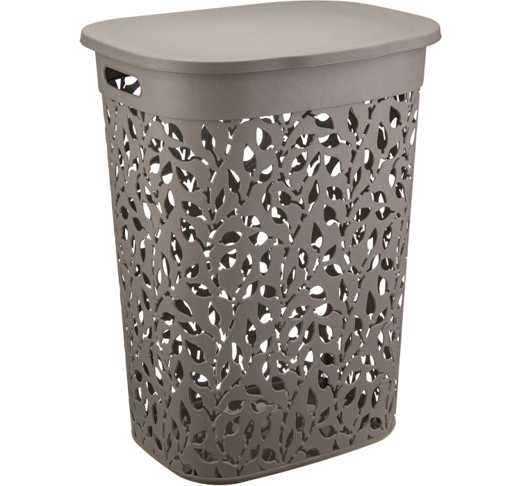Корзина для белья ФЛОРА 55л (французскский серый) IDEA