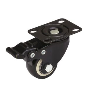 Опора колёсная усиленная d-40мм поворотная площадка с фиксатором STARFIX