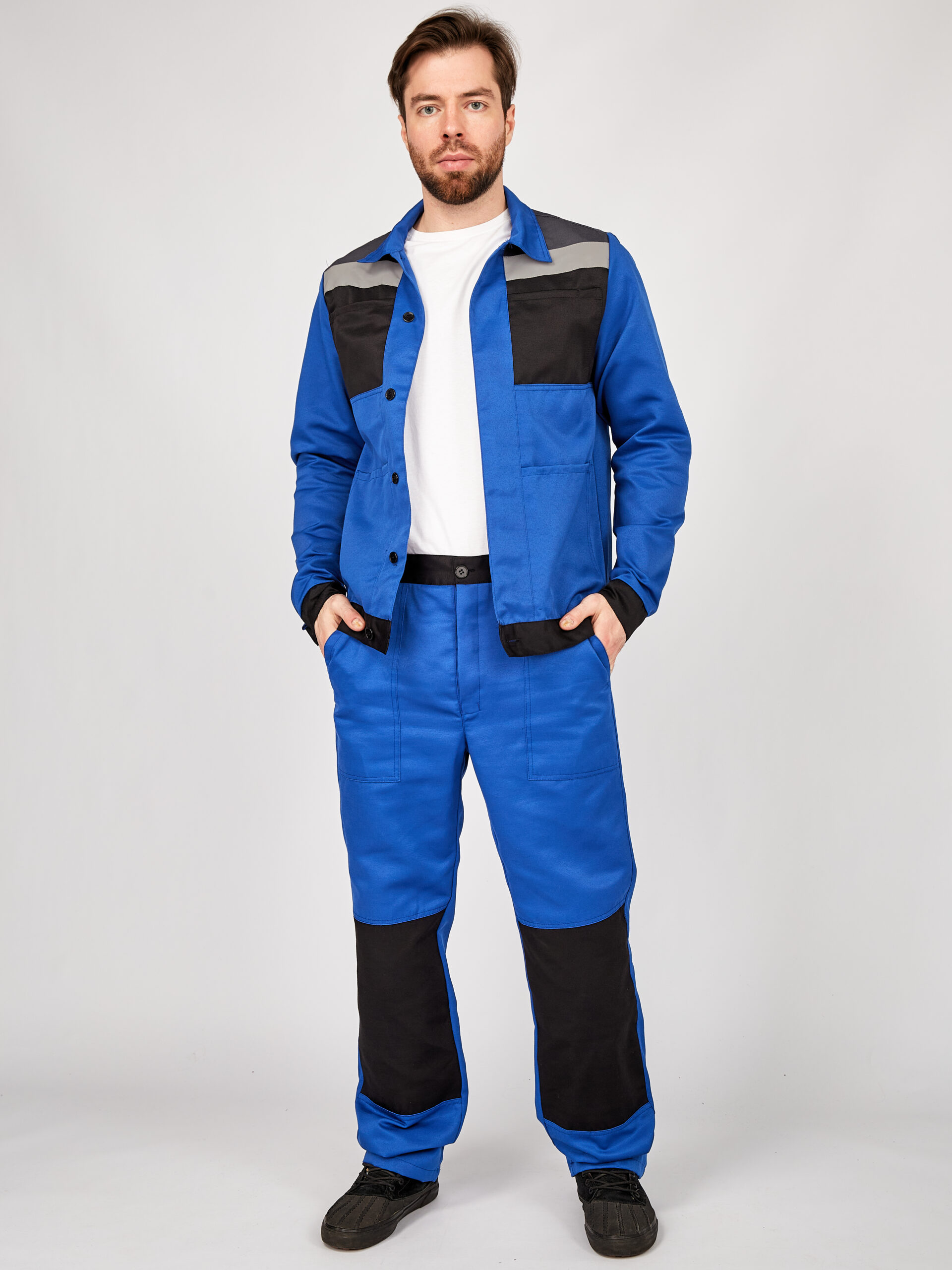 Костюм (куртка+брюки) р.52-54 рост 182-188 (летний) "Бригадир-К"