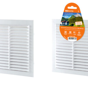 Решетка неразъемная с москитной сеткой, белая, 190х190 TDM