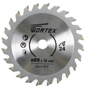 Диск пильный по дереву 89x10 мм 24 зуб. HS S024 W в блистере WORTEX