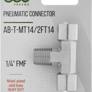 Соединение нар. резьба 1/4" х внутр. резьба 1/4" (2) Т-образное (латунь) ECO
