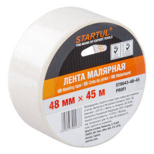 Лента малярная 48ммх45м STARTUL PROFI (ST9043-48-45), белая