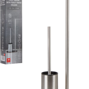 Ершик с держателем для туалетной бумаги, нержавеющая сталь, PERFECTO LINEA
