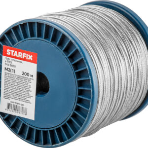 Трос стальной в ПВХ М2(1) DIN 3055 (бухта 200 м) STARFIX