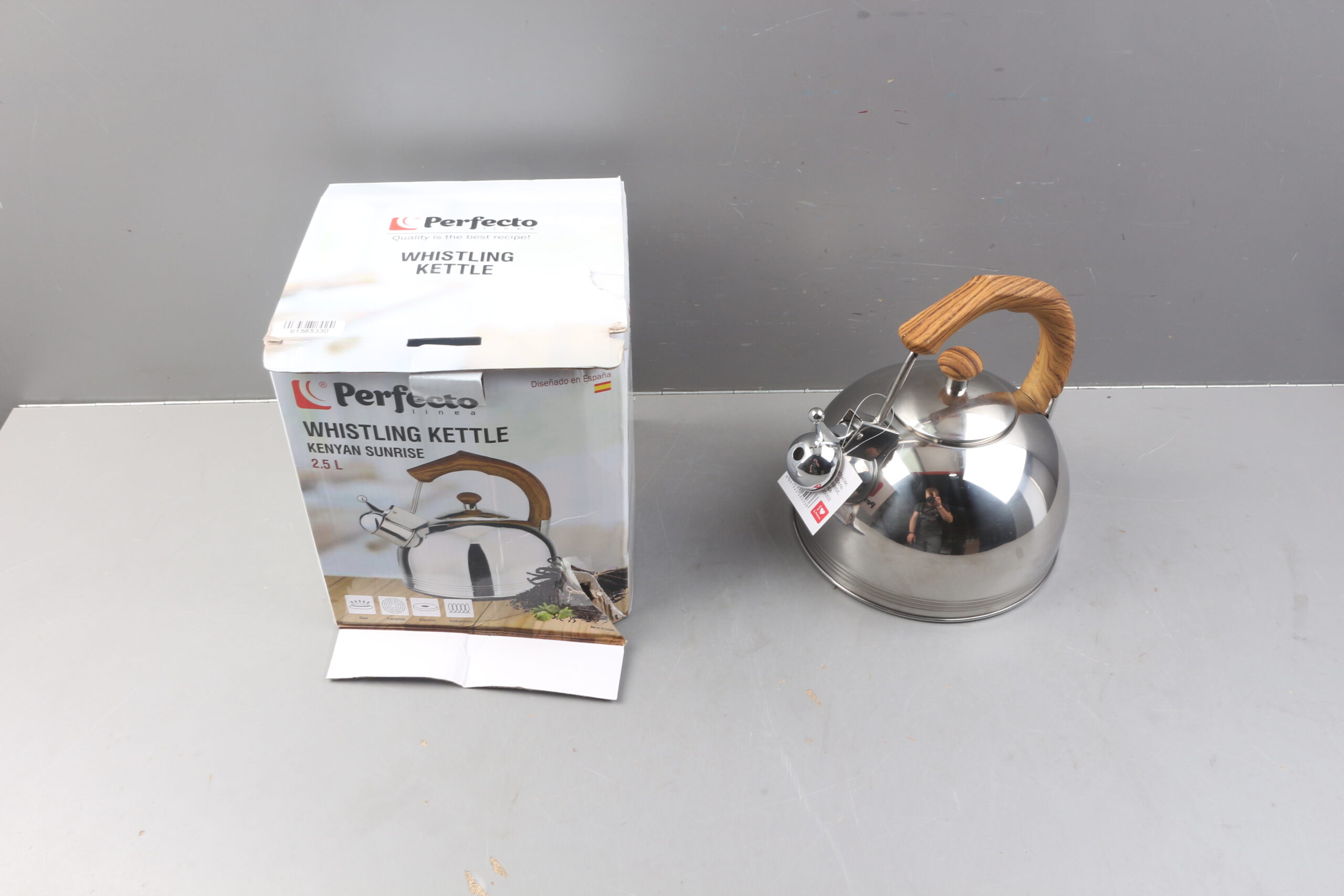 Чайник со свистком, нержавеющая сталь, 3.5 л, Rich Camomile, PERFECTO LINEA уцененный (0007621159)