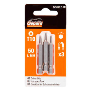 Насадка TORX T10 50мм  3шт GEPARD (GP3517-50)