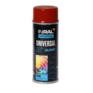 Краска-эмаль аэроз. универсальная красный огонь INRAL 400мл (3000)