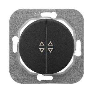 Выключатель 2 клав. проходной (cкрытый, 10А) графит, Прованс, Bylectrica