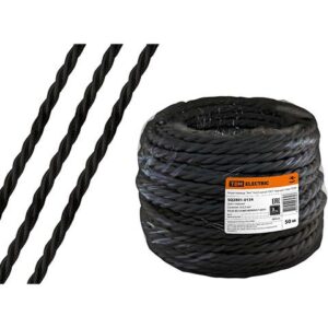 Ретро провод "Эко" 3х2,5 витой, черный (50м) TDM