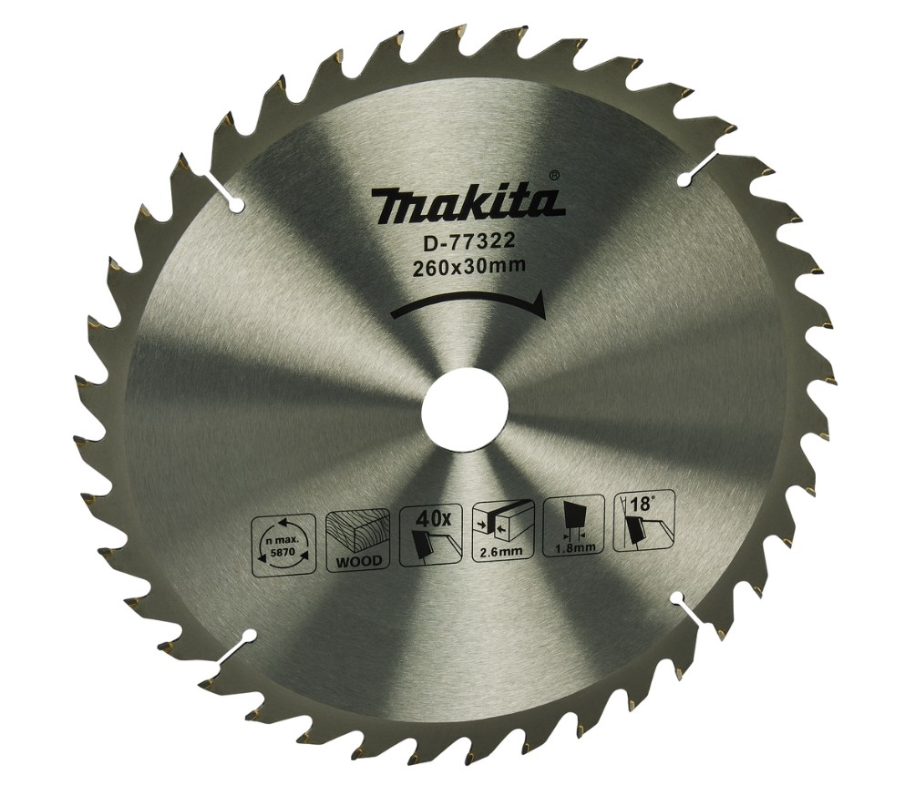 Диск пильный 260х30*2,6 мм 40 зуб. по дереву MAKITA
