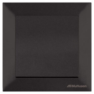 Выключатель 1-клав. (скрытый, пруж. зажим) черный, DARIA, MUTLUSAN