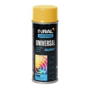 Краска-эмаль аэроз. универсальная светло-желтый INRAL 400мл (1003)