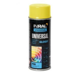 Краска-эмаль аэроз. универсальная желтый INRAL 400мл (1018)