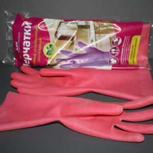 Перчатки резиновые хозяйственные р-р L (двухслойные, вид 2) "Хозяюшка АЗРИ"