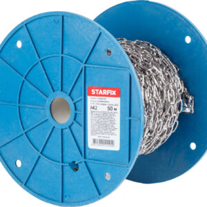 Цепь сварная короткозвенная М2 нерж.сталь (А2), DIN 766 (бухта 50м) STARFIX