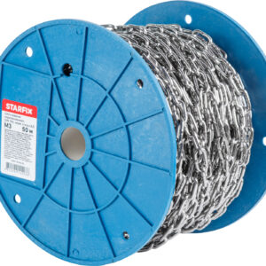 Цепь сварная короткозвенная М3 нерж.сталь (А2), DIN 766 (бухта 50м) STARFIX