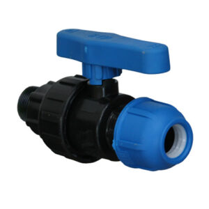 Кран шар. 20 х 1/2" нар. (для ПЭ труб), РТП